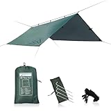 DD HAMMOCKS - DD Tarp 3x3 - Verde Oliva - Leggero, 100% Impermeabile Resistente Shelter con...
