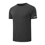 HYCOPROT Maglietta Uomo Manica Corta Sportiva Asciugatura Rapida Traspirante T-Shirt da Sport per...