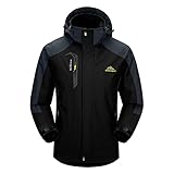 Naudamp Giacca da Uomo Impermeabile Esterna Giacca da Pioggia Leggera Softshell Arrampicata...