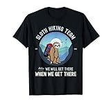 Sloth Trekking Tshirt, Sloth Hiking Team T-shirt Maglietta