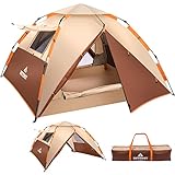 BETENST Tenda da Campeggio, Tenda Pop Up 3 Persone Famiglia Tenda a Cupola Impermeabile Antivento...