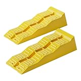 Wiltec Cunei fermaruota con 3 Altezze 40/70/100 mm, Set di 2 Cunei Cunei Auto con capacità di...