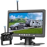 Digitale Senza Fili Telecamere Retromarcia Kit, 7 Pollici IPS Monitor con Visione Notturna IP68...