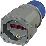 Electraline 80863 Adattatore Spina a 3 Poli Industriale, Grigio