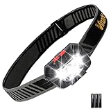 Vinabo Lampada Frontale LED, 500 Lumen Torcia Frontale con Funzione di Memoria, 6 Modalità di...
