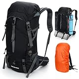 Cozary Zaino Trekking 70L Anti-Strappo Impermeabile con Copripioggia, Sistema Traspirante per...