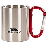 Trespass Bruski, argento a doppia parete, moschettone da campeggio, 230 ml, grigio