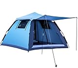 Tenda Da Campeggio, Impermeabile Automatica Pop-up Tenda A Cupola Doppio Strato Per 3-4 Persone...