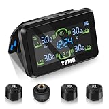 Liwogi TPMS di Monitoraggio della Pressione dei Pneumatici Staccabile Ricarica Solare Wireless...