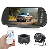 Inefala Kit Telecamera Posteriore con 7' HD Specchietti Retrovisori Monitor, +Telecamera di...