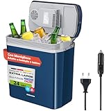Frigorifero Elettrico Portatile per Auto da 24 Litri, Mini Frigo con Manico Ergonomico, Spina da...