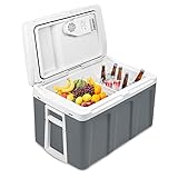UISEBRT Frigorifero portatile da 48 litri con ruote, 12 V 220 V, frigo elettrico termico con...
