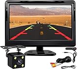 Kairiyard 5' HD LCD Car Monitor con telecamera di retromarcia per auto, impermeabile per visione...
