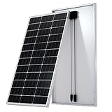 ECO-WORTHY Pannello solare monocristallino da 100 watt 12 volt per camper, barca, casa, giardino