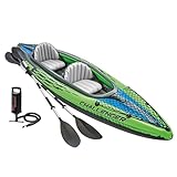 Intex 68306NP - Canoa Gonfiabile Challenger K2, 2 posti, con Accessori, PVC, Multicolore, 351x76x38...