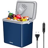 Frigorifero Elettrico Portatile per Auto da 32 Litri, Mini Frigo con Manico Ergonomico, Spina da...
