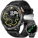 GPS Smartwatch Uomo Orologio con Chiamate: 1,46' Grande Schermo Tondo Militare Smart Watch Fitness...