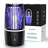 Lampada antizanzare, Design Silenzioso con Luce Notte, Zanzariera Elettrica con Batteria 4000mAh e...
