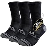 Niorasen Calze Trekking Uomo, 3 Paia Calze Sportivi in Cotone Transpirables, Calzini Spugna Anti...