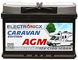 AGM 100Ah Electronicx Caravan Edition V2 solar battery power supply 12v motorhome gel accumulator