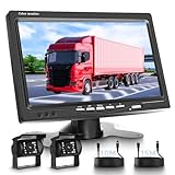 Telecamera Posteriore per Auto con 2 Telecamere, Monitor LCD da 7 Pollici Telecamera per Auto...