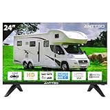 Antteq Televisore LED 24 Pollici (60 cm) HD con 12V – Senza Smart TV, Triple Tuner DVB-C/T2/S2,...